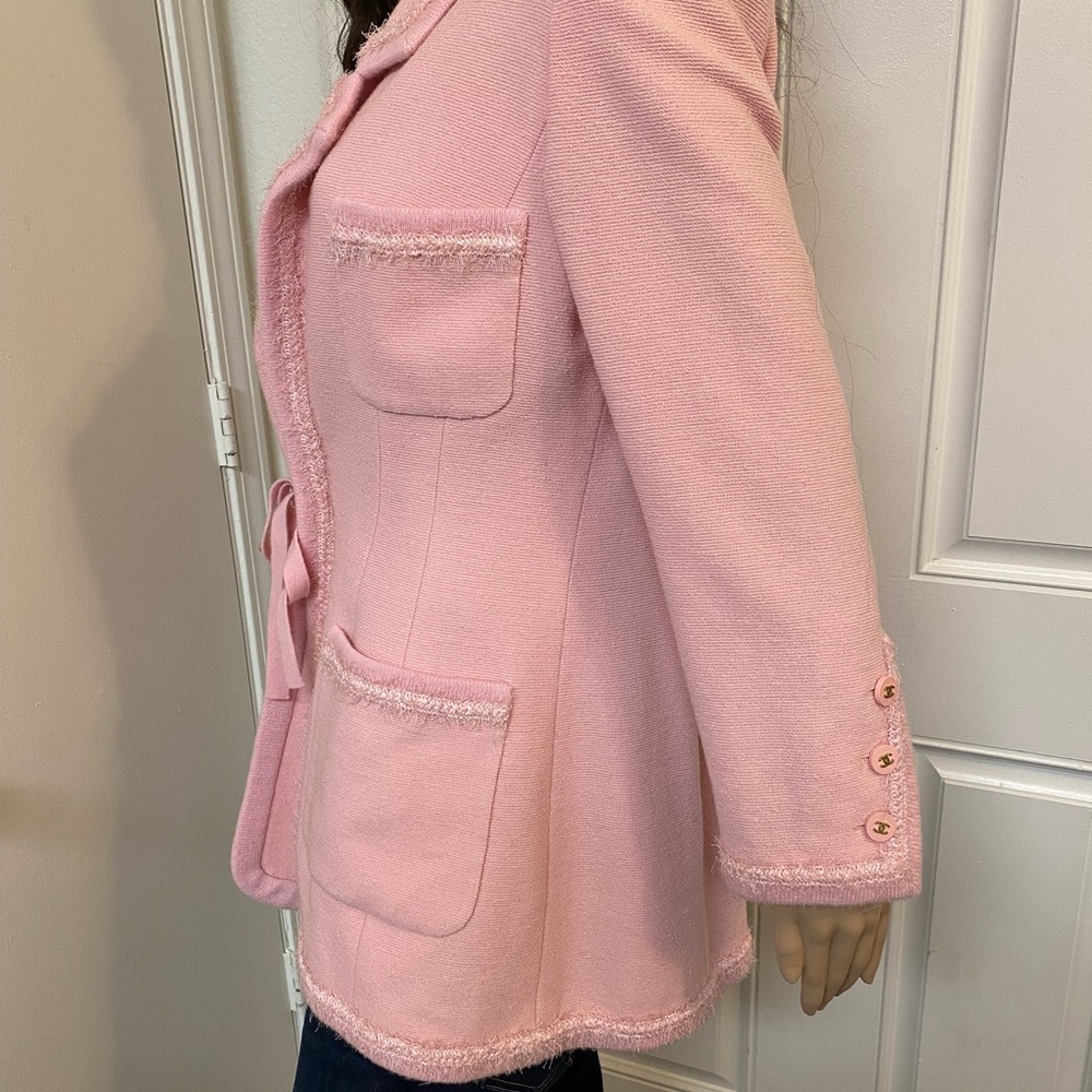 CHANEL Pink Wool coat w/ skirt ( set ) - Picture 4 of 12